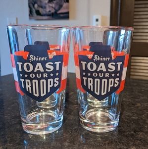 Set of 4 Shiner Bock 16 oz Pint Glasses